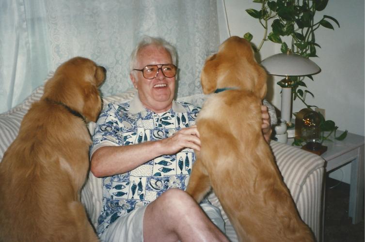 Dad with Taz & Briggs